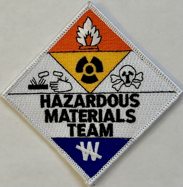 HAZARDOUS MATERIALS TEAM PATCH - SEW ON.